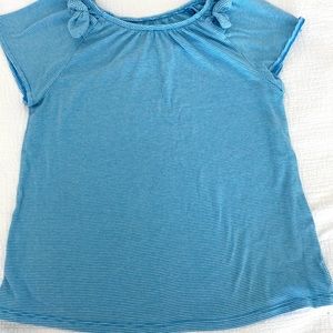 Cat & Jack. Size M (7-8). Blue/White Stripe top